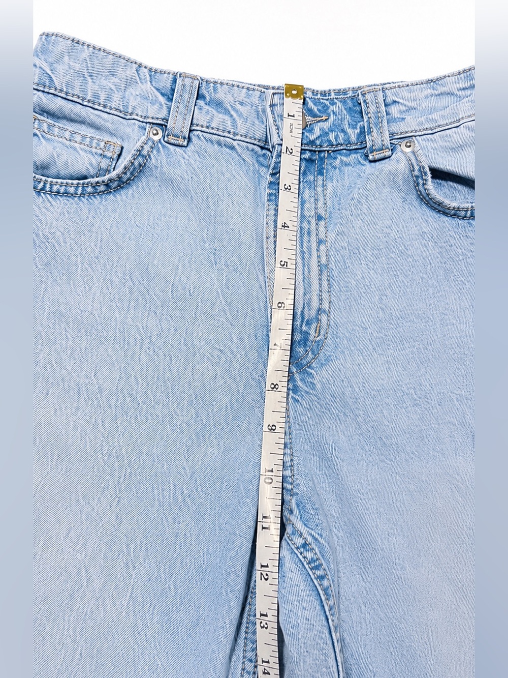 H&M Wide Leg Jeans – Light Wash Denim – Women’s US 4 / EUR 36 - Picture 8 of 12